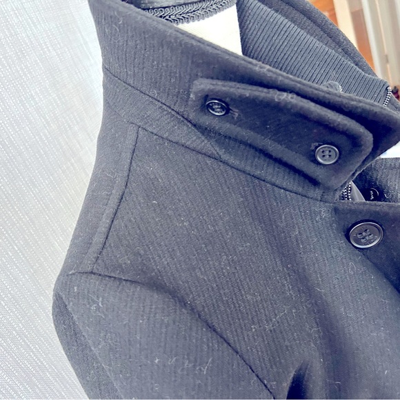 DKNY Winter Wool Coat with Removable Zippered Collar - Picture 3 of 8